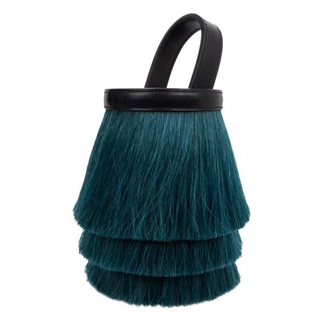 hermes toupet|Hermes Toupet Bag Fringed Mini Bucket Horse Hair Vert Fonce .